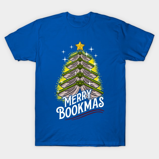 Merry Bookmas. Ugly Christmas Tree. T-Shirt by KsuAnn